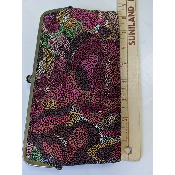 Hobo International Lauren Leather Clutch Fall Foliage Multi Color *READ - Picture 8 of 9